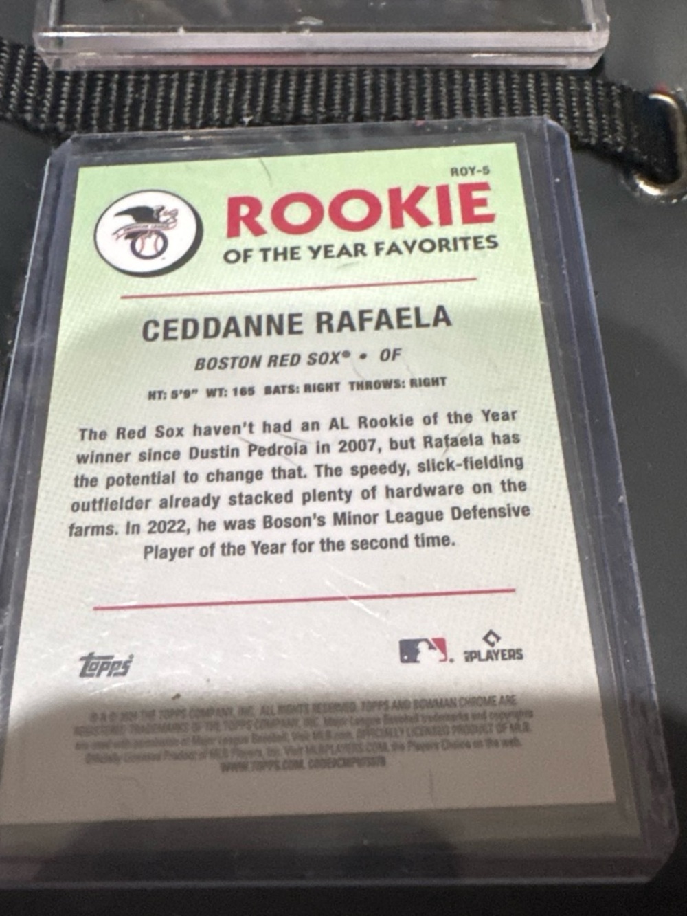 Rookie of the Year Favorites Card Sleeve - Green
